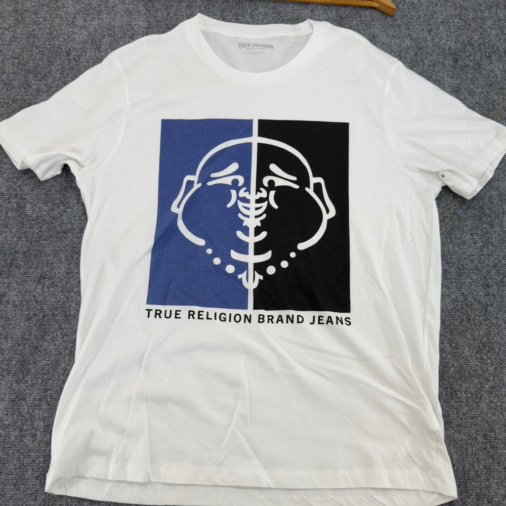 True Religion Buddha Logo Graphic Tee Shirt White Size XL